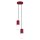 Hängelampe Glas Aluminium Burgund 2-flammig G9 L:15cm