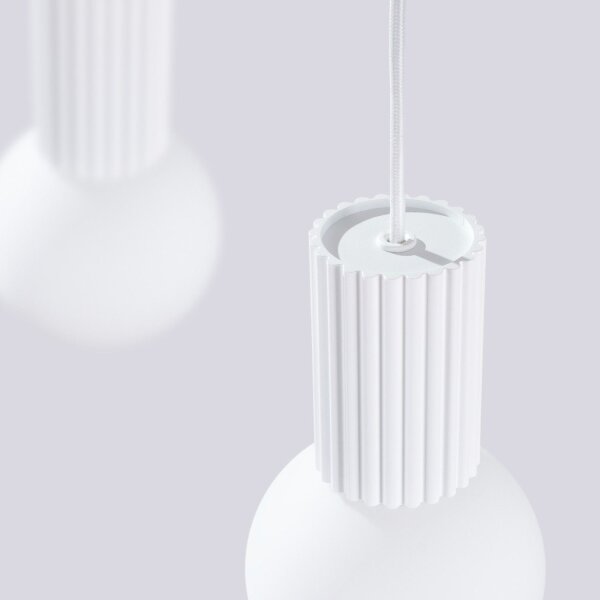 Hängelampe blendarm Glas Aluminium 2-flammig G9 33,5cm