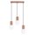 Hängelampe blendarm Glas Aluminium Mokka G9 L:40cm