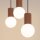 Hängelampe blendarm Glas Aluminium Mokka G9 L:40cm