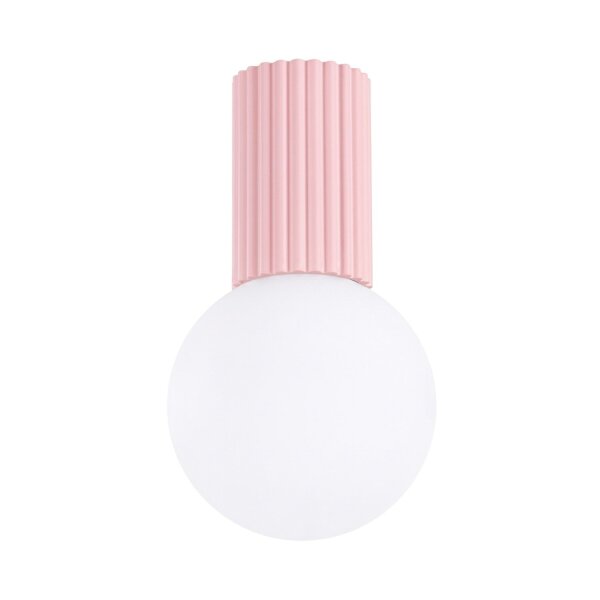 Deckenleuchte Glas Aluminium Rosa G9 IP44 L:12 cm