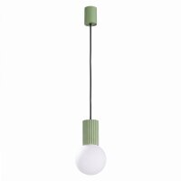 Hängelampe Glas Aluminium Salbei satiniert G9...