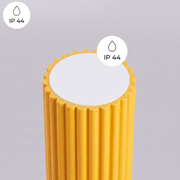 Deckenleuchte Glas Aluminium Gelb G9 IP44 B:12 cm