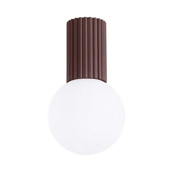 Deckenleuchte Glas Aluminium Braun G9 IP44 L:12 cm