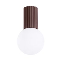 Deckenleuchte Glas Aluminium Braun G9 IP44 L:12 cm