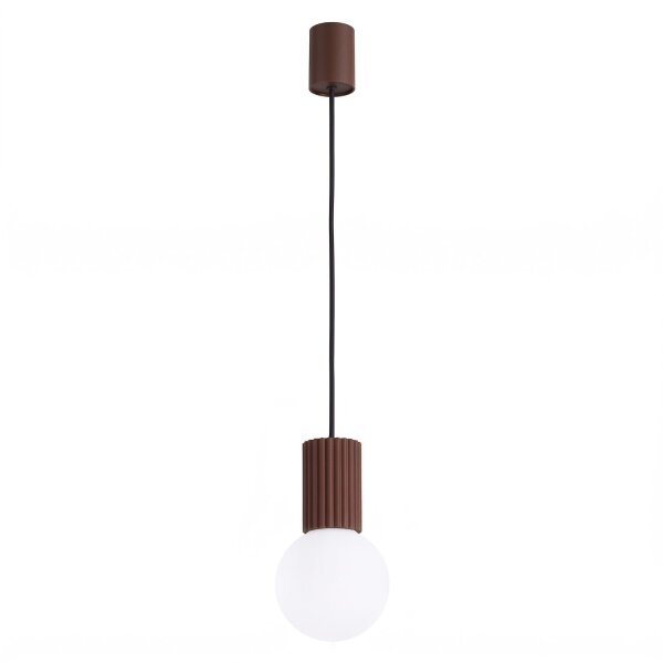 Hängelampe Glas Aluminium Braun satiniert G9 Ø12cm