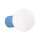 Wandlampe Glas Aluminium Hellblau G9 IP44 H:12cm rund