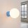 Wandlampe Glas Aluminium Hellblau G9 IP44 H:12cm rund