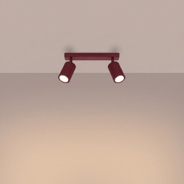 Deckenspot schwenkbar Aluminium Burgund GU10 L:30cm