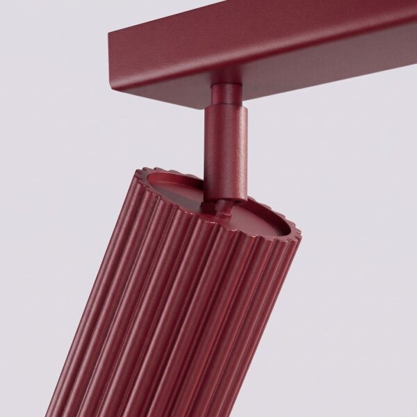 Deckenspot schwenkbar Aluminium Burgund GU10 L:30cm