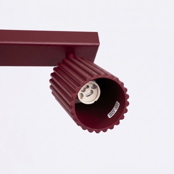 Deckenspot schwenkbar Aluminium Burgund GU10 L:45cm