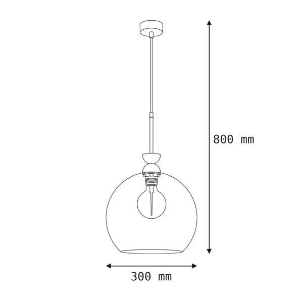 Suspension en verre NERISSA Boule Ø30cm Lampe de cuisine