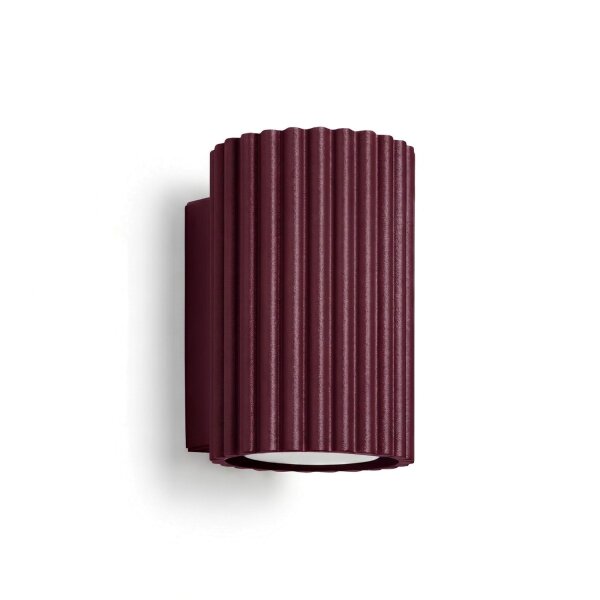 Wandlampe Up Down indirekt Aluminium Burgund GU10 10cm