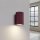 Wandlampe Up Down indirekt Aluminium Burgund GU10 10cm