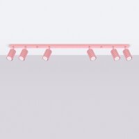 Deckenspot schwenkbar drehbar Aluminium Rosa GU10 117cm