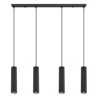 Hängelampe höhenverstellbar Aluminium Schwarz...