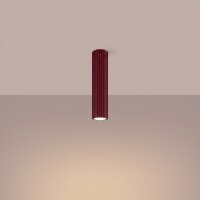Deckenleuchte Aluminium Burgund GU10 H:40 cm rund