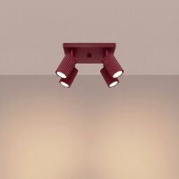Deckenspot schwenkbar Aluminium Burgund GU10 B:25cm
