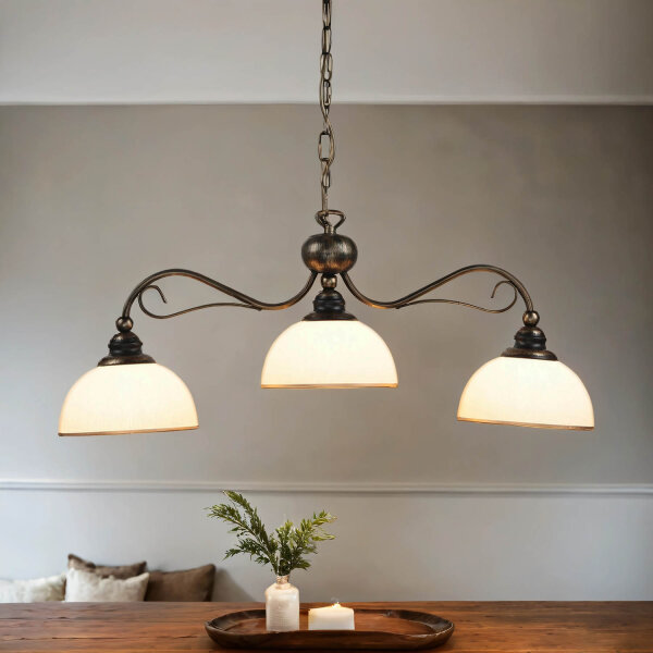Suspension en brun antique L:74cm Lampe de table à manger