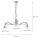Suspension en brun antique L:74cm Lampe de table à manger