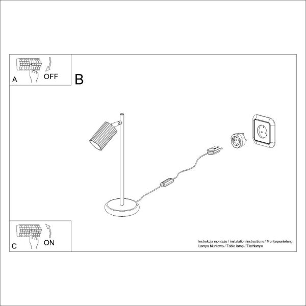 Tischlampe schwenkbar Aluminium Ultramarin GU10 19,5cm