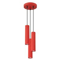 Hängelampe höhenverstellbar Aluminium Rot GU10...