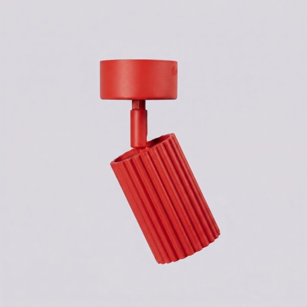 Deckenspot schwenkbar drehbar Aluminium Rot GU10 6,5cm