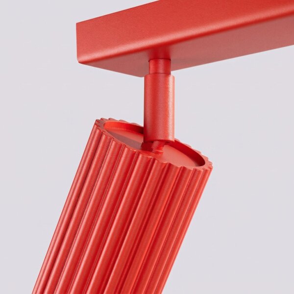 Deckenspot schwenkbar drehbar Aluminium Rot GU10 L:30cm
