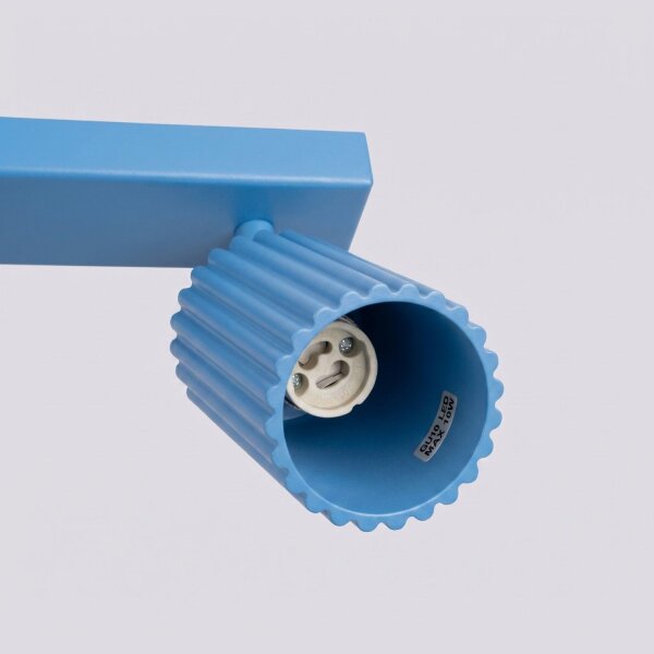 Deckenspot schwenkbar Aluminium Hellblau GU10 L:30cm