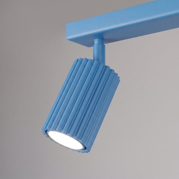 Deckenspot schwenkbar Aluminium Hellblau GU10 L:30cm