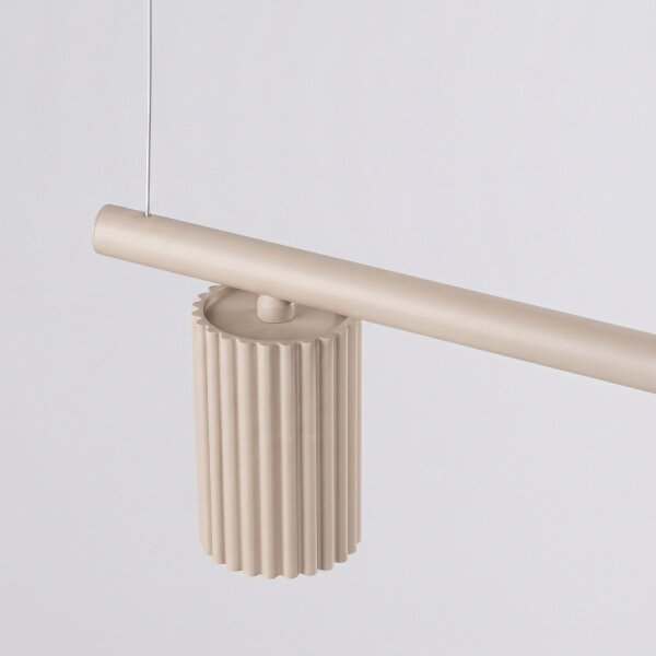Hängelampe höhenverstellbar Aluminium Taupe GU10 122cm