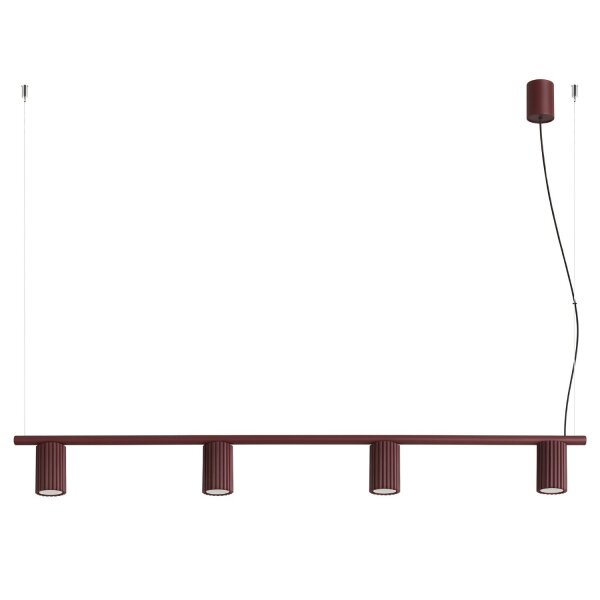 Hängelampe verstellbar Aluminium Burgund GU10 L:122cm