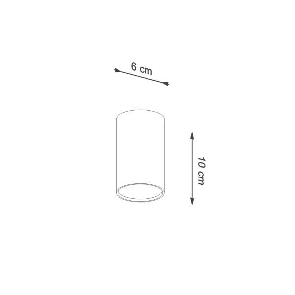 Deckenleuchte Stahl Burgund Modern GU10 B:6cm rund