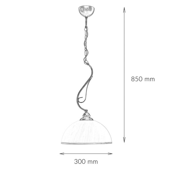 Lampe à suspendre en verre Ø30cm Lampe à suspendre table à manger 1xE27