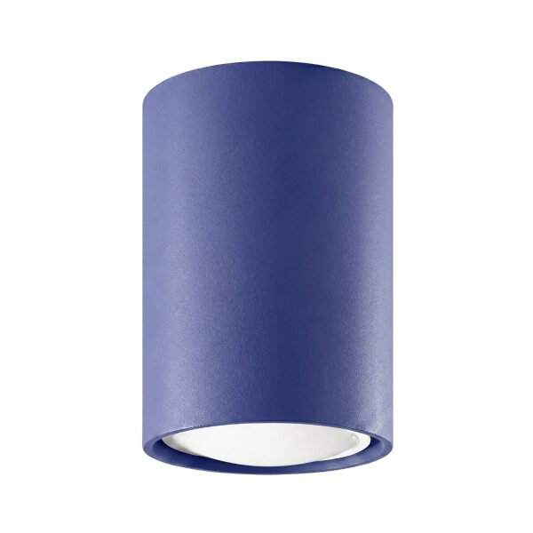 Deckenleuchte Stahl Ultramarin Modern GU10 B:6 cm rund
