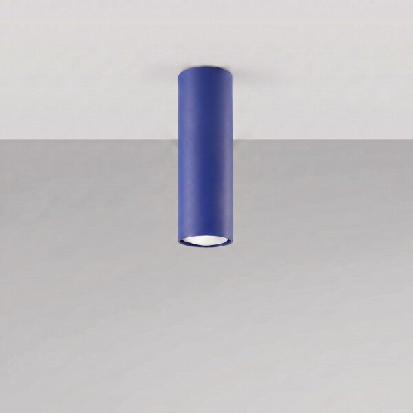 Deckenleuchte Modern Stahl Ultramarin GU10 B:6cm rund