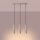 Pendelleuchte Stahl Taupe Modern 3-flammig GU10 L:45 cm