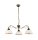 Lampe &agrave; suspendre Shabby Braun DELMARE Lampe de table &agrave; manger