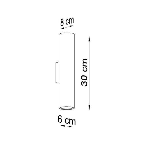 Wandlampe Up Down Stahl Ultramarin 2-flammig GU10 T:8cm
