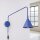Wandlampe Stahl Ultramarin Schalter Stecker E14 T:61cm