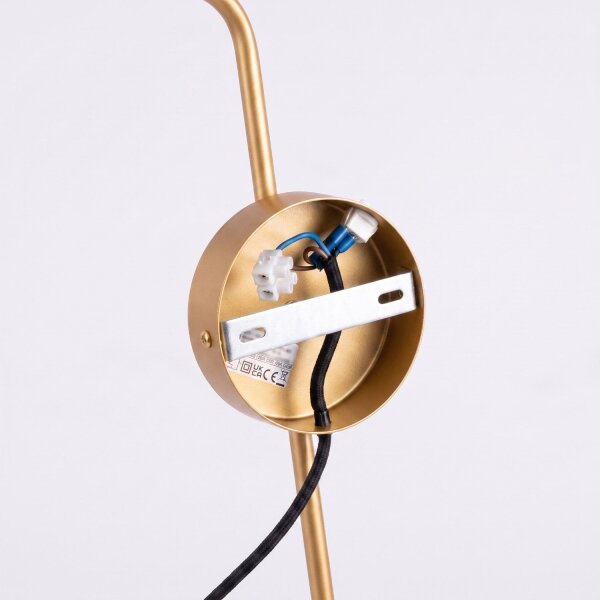 Wandlampe Stahl Gold Schalter E14 H:30 cm wohnlich
