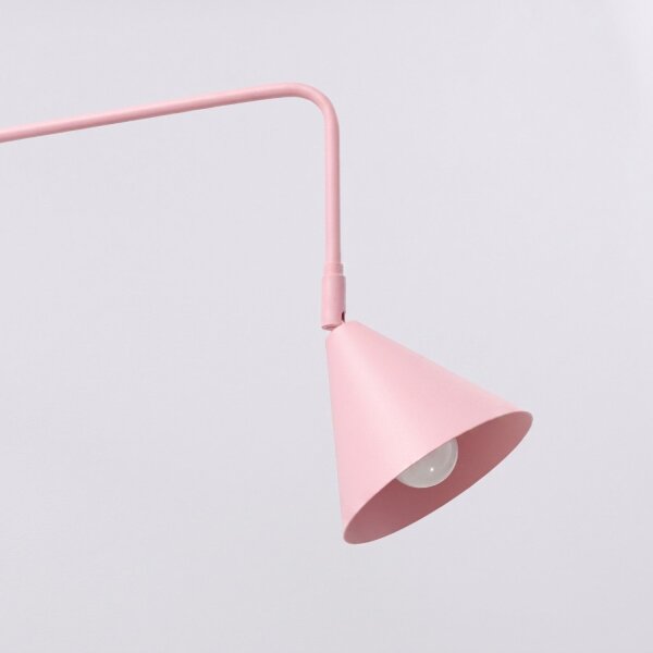 Wandlampe Stahl Rosa Schalter E14 B:14 cm wohnlich