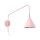 Wandlampe Stahl Rosa Schalter E14 B:14 cm wohnlich