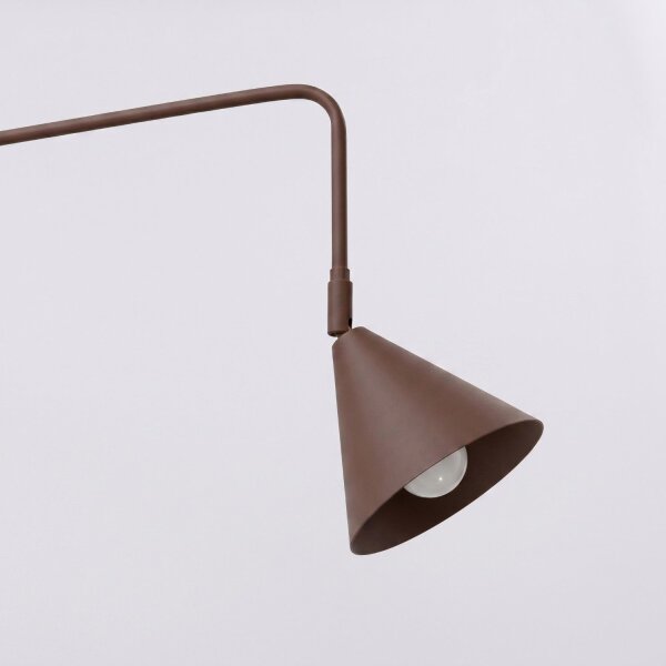 Wandlampe Stahl Braun Schalter E14 T:61cm wohnlich
