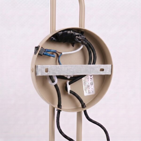 Wandlampe Stahl Taupe Schalter 2-flammig E14 T:80cm