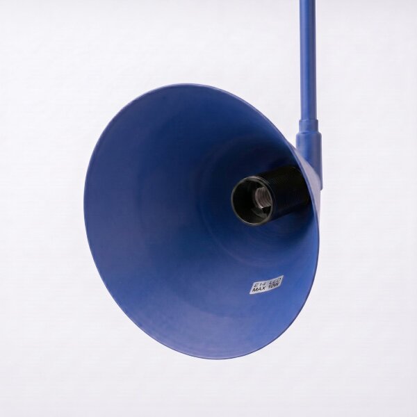Wandlampe Stahl Ultramarin Schalter 2-flammig E14 150cm