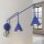 Wandlampe Stahl Ultramarin Schalter 2-flammig E14 150cm