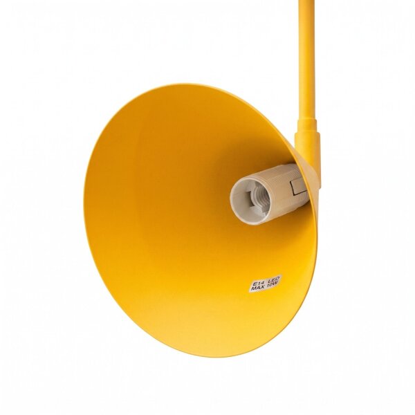 Wandlampe Stahl Gelb Schalter 2-flammig E14 B:150cm