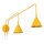 Wandlampe Stahl Gelb Schalter 2-flammig E14 B:150cm