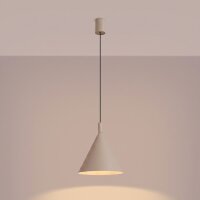 Pendelleuchte Stahl Taupe Modern E27 Ø24,5 cm rund